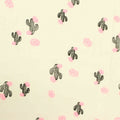 Black Flowers Woven, Viscose, 126 gsm