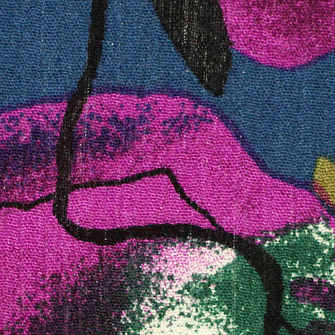 Magenta Abstract-Floral Woven, Viscose