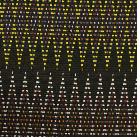 Jacquard Polyester Stretch Knit Fabric, 216 gsm, 160 cm — Black