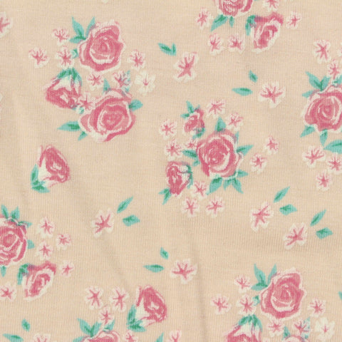 Pink Roses Jersey Knit, Viscose, 163 gsm