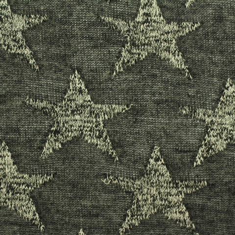 Marled Grey Stars Jacquard, Poly-Viscose