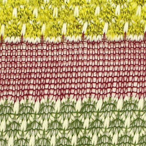 Maroon Horizontal-Stripe Knit, Polyester, 213 gsm