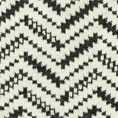 Black Zigzag Jacquard, Polyester, 206 gsm