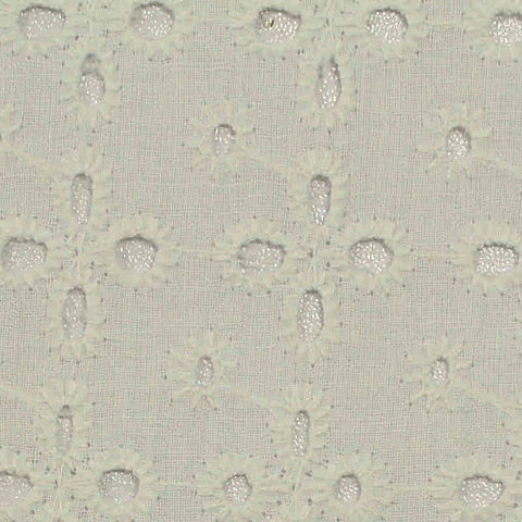 Cream Floral Woven, Cotton
