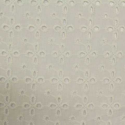 Cream Floral Woven, Cotton