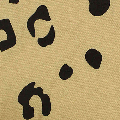 Black Leopard Poplin, Cotton-Poly