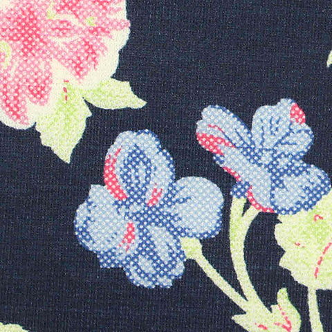 Pink Flowers Ponte Knit, Spandex