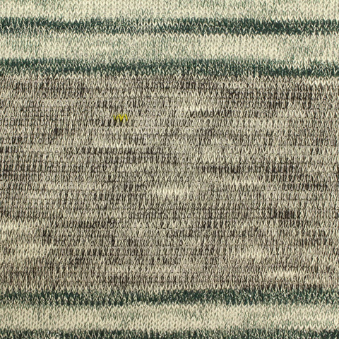 Grey Horizontal-Stripe Chunky Knit, Viscose-Poly, 152 gsm
