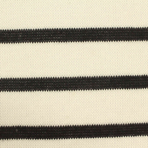 Black Stripes Chunky Knit, Viscose-Poly, 139 gsm