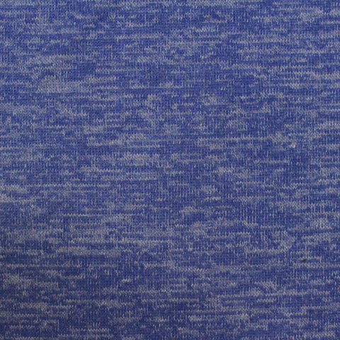 Blue Marl Chunky Knit, Viscose-Poly, 121 gsm