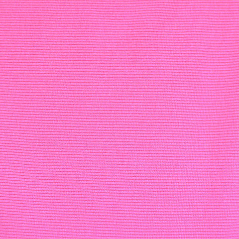 Bright Pink Rib Knit, Poly-Cotton