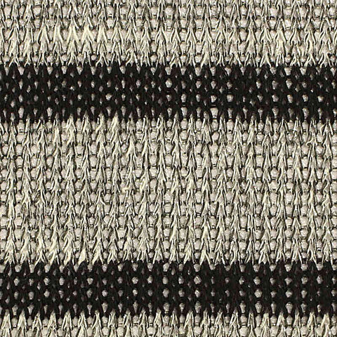 Black Horizontal-Stripe Chunky Knit, Viscose-Poly
