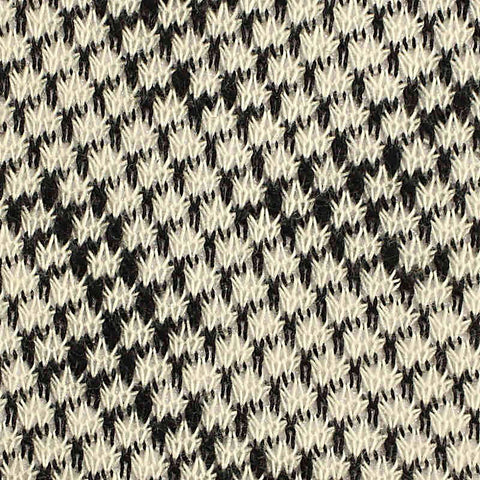 Black Houndstooth Chunky Knit, Poly-Cotton, 183 gsm