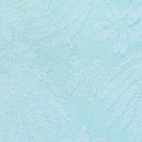 Light Blue Bold-Leaf Jacquard, Poly-Viscose