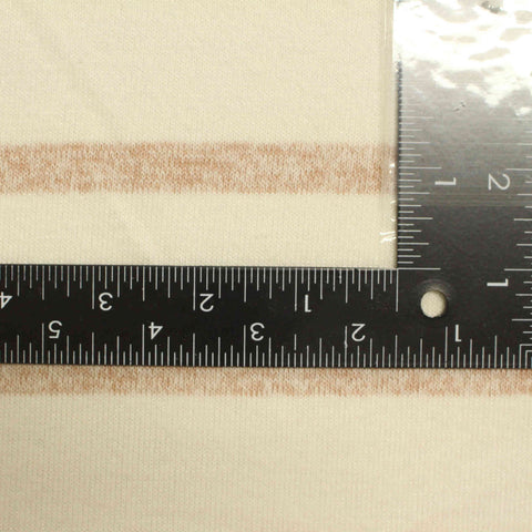 Light Brown Horizontal-Stripe Chunky Knit, Viscose-Poly