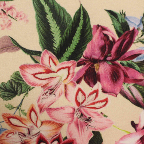 Pink Floral Knit, Cotton