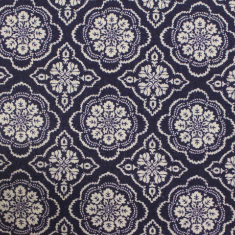 White Floral Jacquard, Modal-Cotton