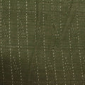 Dark Green Grid Pointelle Knit, Viscose-Nylon