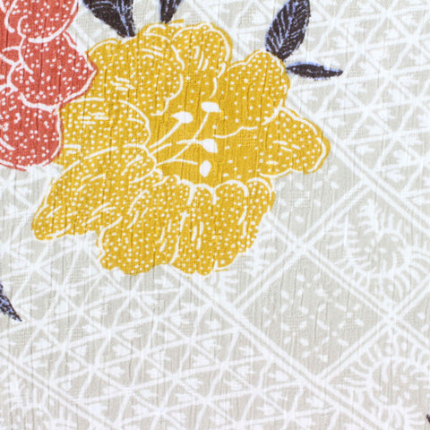 Yellow Flowers Jacquard, Viscose
