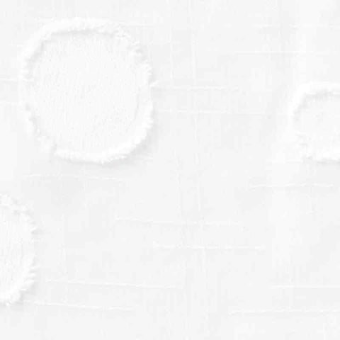White Textured-Circle Chiffon, Polyester