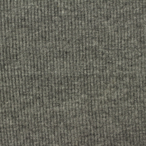 Heather Grey Marl Rib Knit, Poly-Cotton, 307 gsm