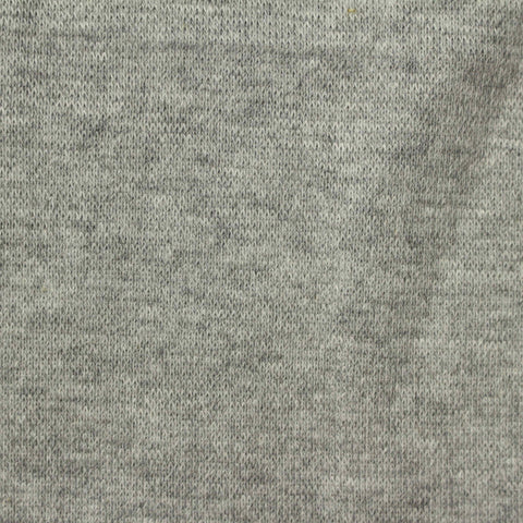 Heather Grey Marl Rib Knit, Poly-Cotton, 295 gsm