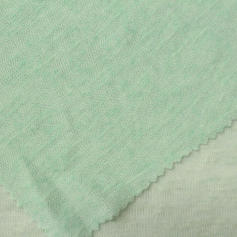 Light Green Marl Jersey Knit, Viscose-Poly, 132 gsm