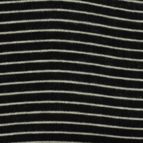 Black Horizontal-Stripe Knit, Viscose, 115 gsm, 140 cm, ref EF-218430