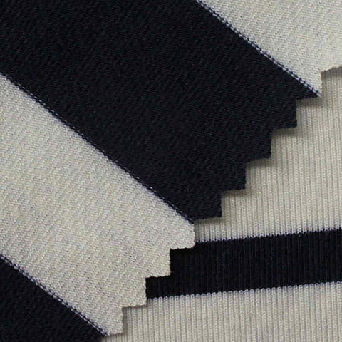 Navy Stripes Knit, Polyester, 245 gsm