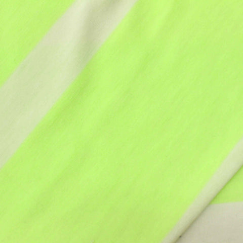 Neon Green Diagonal-Stripe Jersey Knit