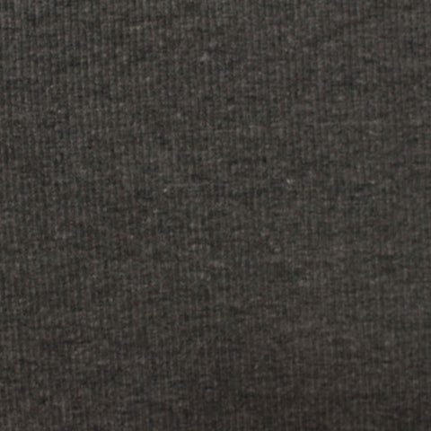 Dark Grey Marl Rib Knit, Poly-Cotton, 320 gsm, 120 cm