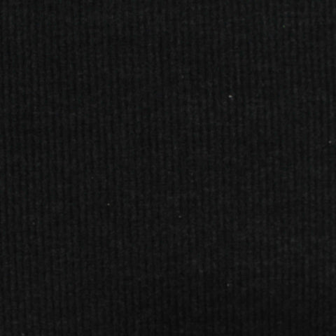 Cotton Polyester Rib Knit Fabric, 280 gsm, 160 cm — Black
