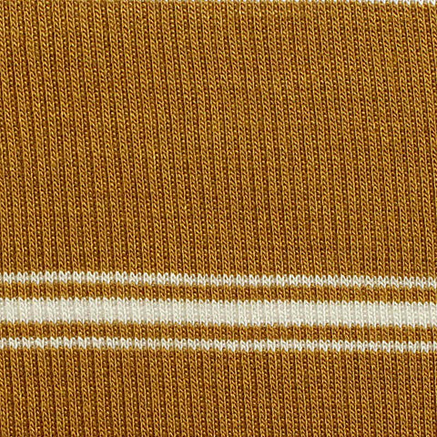 Striped Viscose Stretch Rib Knit Fabric, 180 gsm, 180 cm — Khaki