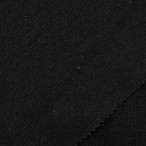 Rib Knit Fabric, 310 gsm, 160 cm — Black
