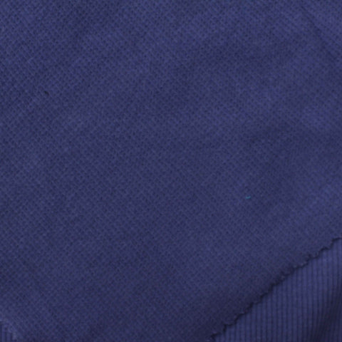 Cotton Stretch Rib Knit Fabric, 140 gsm, 100 cm — Navy
