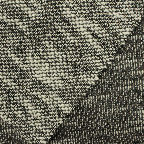 Black Geometric-Chevron Jacquard, Polyester, 180 gsm