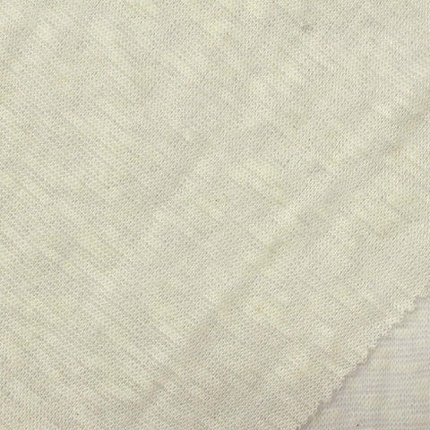 Slub Polyester Cotton Chunky Knit Fabric, 115 gsm, 155 cm — Beige
