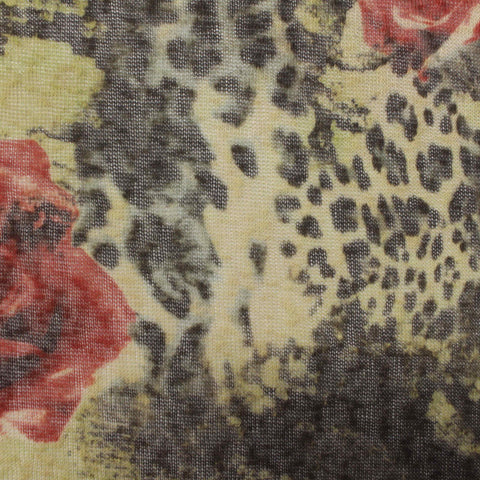 Red Leopard Knit, Polyester