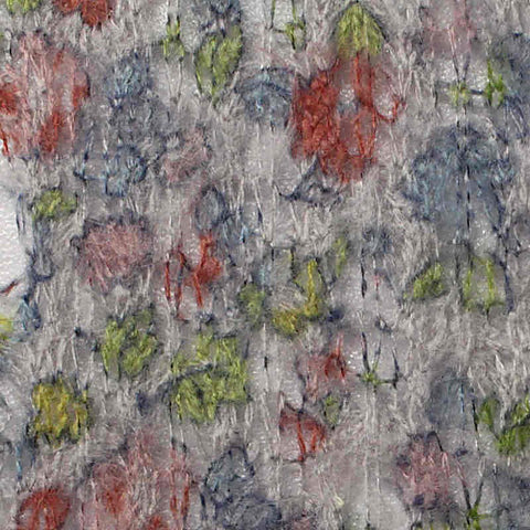 Red Flowers Knit, Acrylic