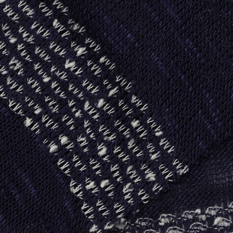 White Dashes Chunky Knit, Cotton-Poly