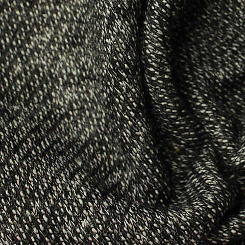 Dark Grey Heathered-Marl French Terry, Poly-Cotton, 225 gsm