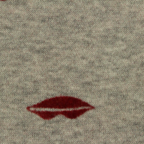 Jacquard Brushed Cotton Polyester French Terry Fabric, 295 gsm, 156 cm — Grey