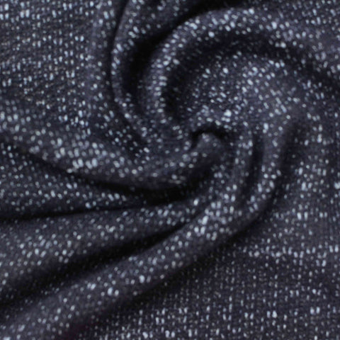 Dark Grey Marl Chunky Knit, Poly-Viscose, 240 gsm, 175 cm