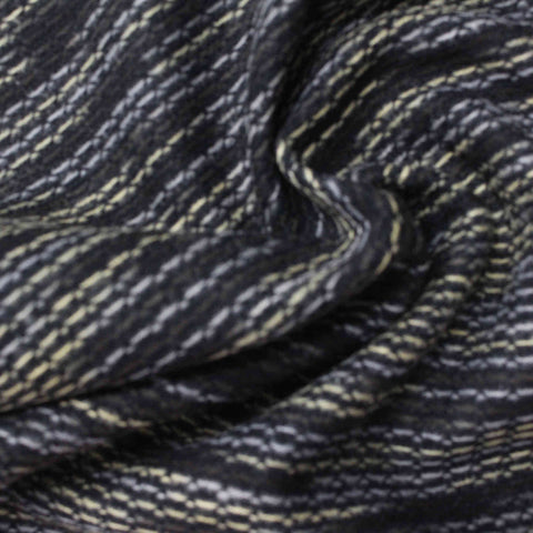 White Dashes Chunky Knit, Polyester
