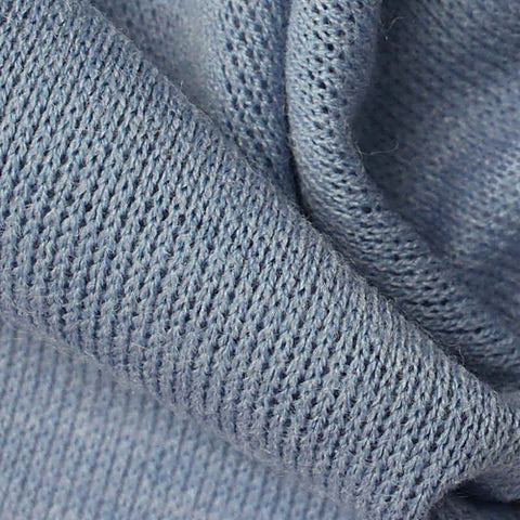 Light Blue Marl Jersey Knit, Poly-Viscose, 165 gsm