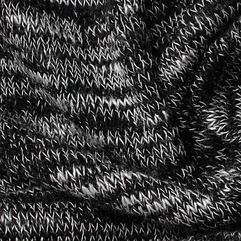 Black Marl Chunky Knit, Poly-Viscose, 175 gsm, 165 cm