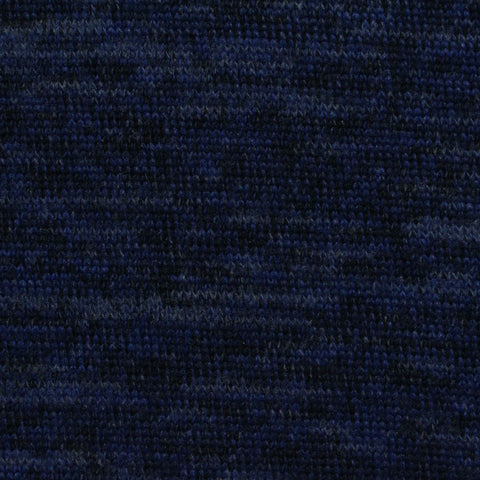 Dark Blue Marl Chunky Knit, Poly-Viscose, 194 gsm