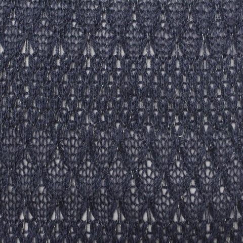 Navy Openwork Chunky Knit, Poly-Acrylic