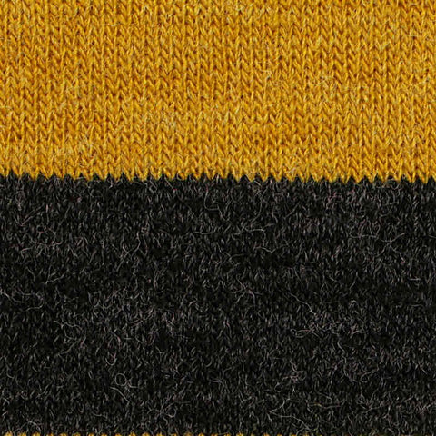 Yellow Horizontal-Stripe Chunky Knit, Poly-Acrylic