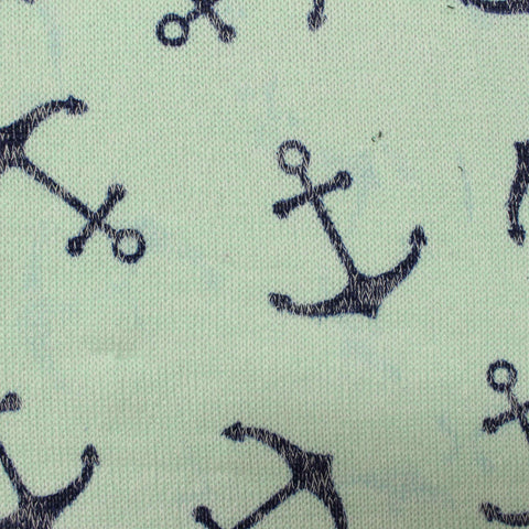 Dark Blue Anchors Chunky Knit, Poly-Viscose
